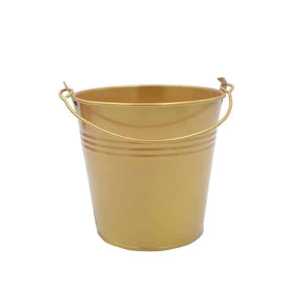 Metal Candy Bucket Gold