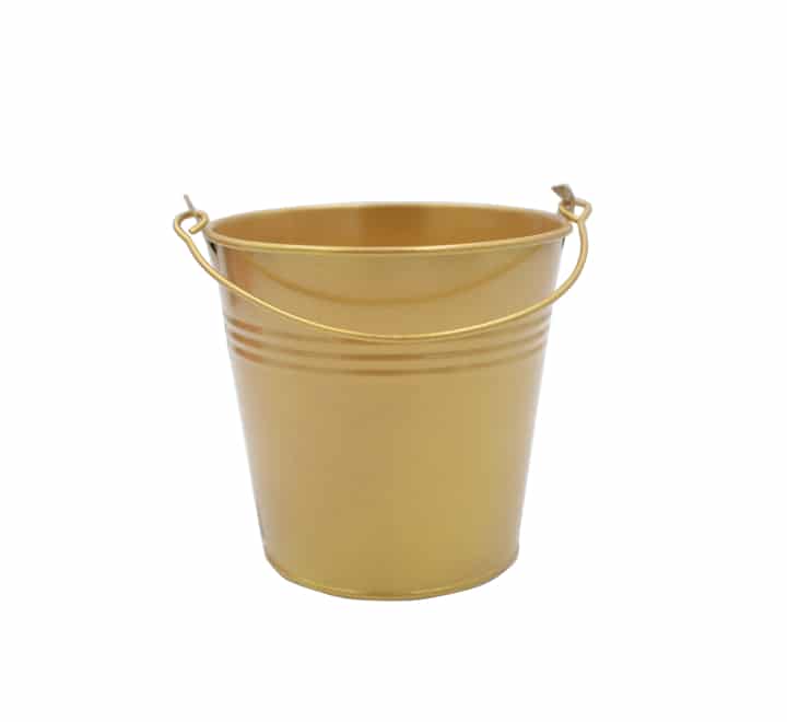 Metal Candy Bucket Gold