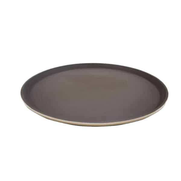 Bar Butler Non-Slip Round Tray Brown