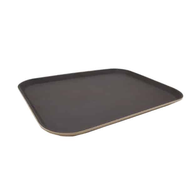 Bar Butler Non-Slip Rect Tray Brown 45cm