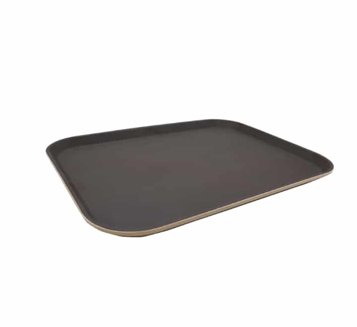 Bar Butler Non-Slip Rect Tray Brown 45cm