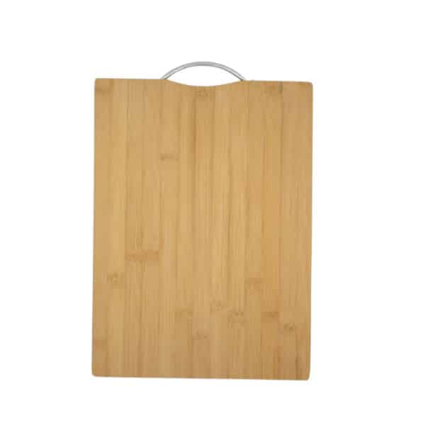 Wooden Cutting Board with Metal Handle