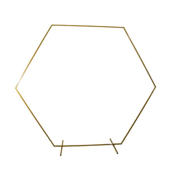 Hexagon Metal Backdrop Gold