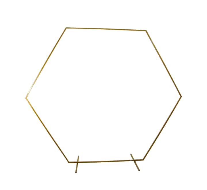 Hexagon Metal Backdrop Gold