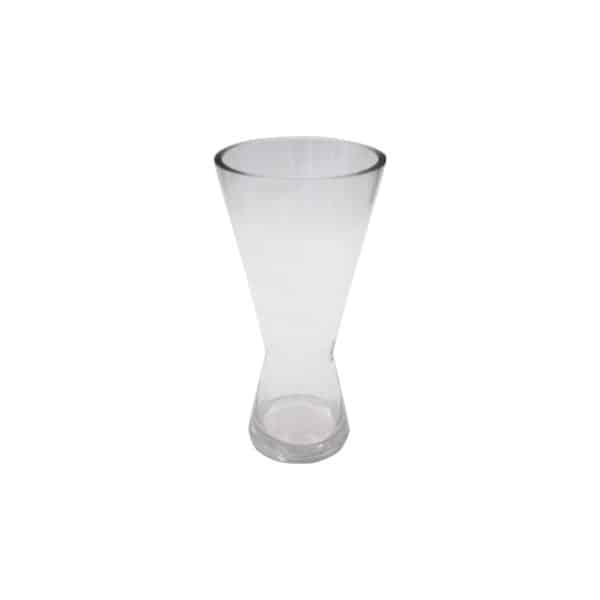 Clear Glass Vase V-Shape