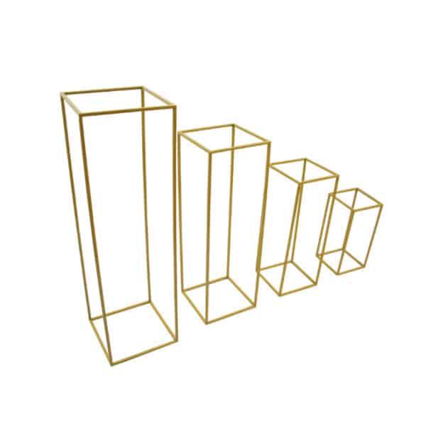 4pc Flower Stand Gold