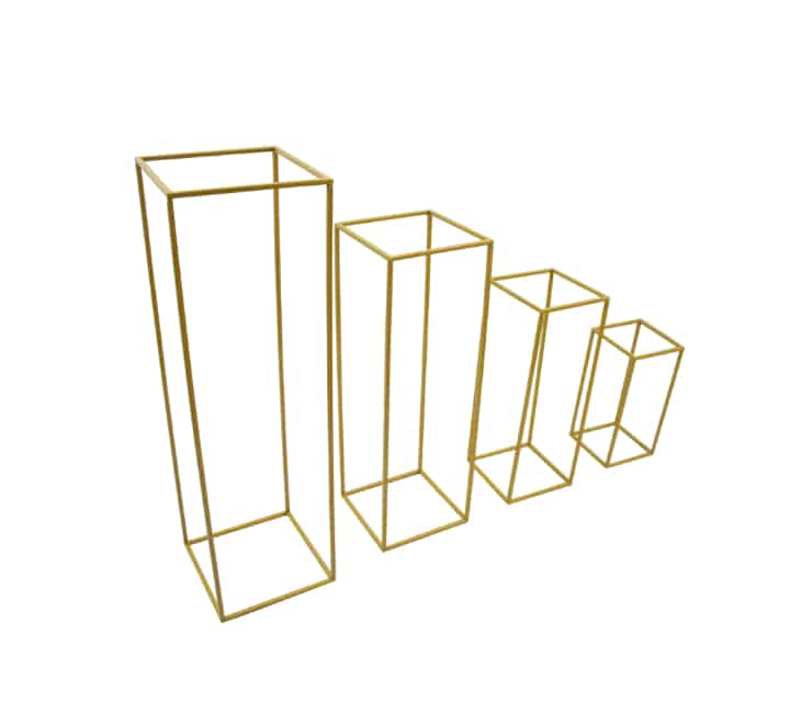 4pc Flower Stand Gold