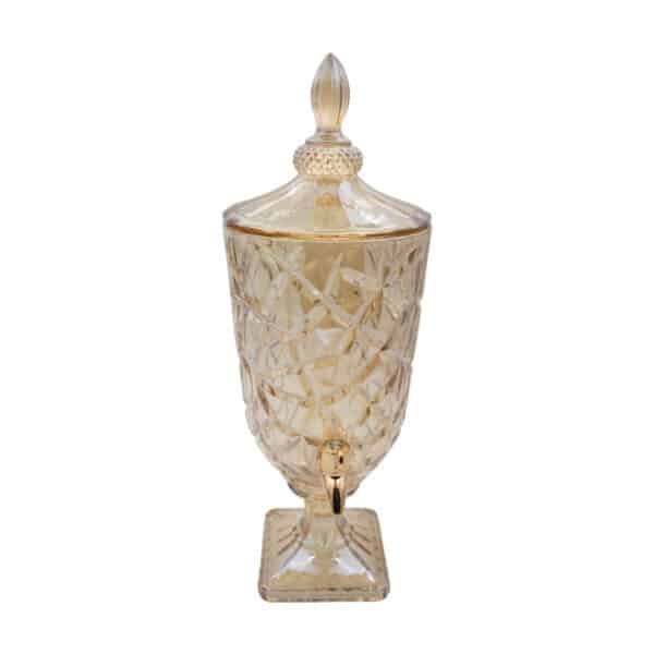 Glass Beverage Dispenser Gold