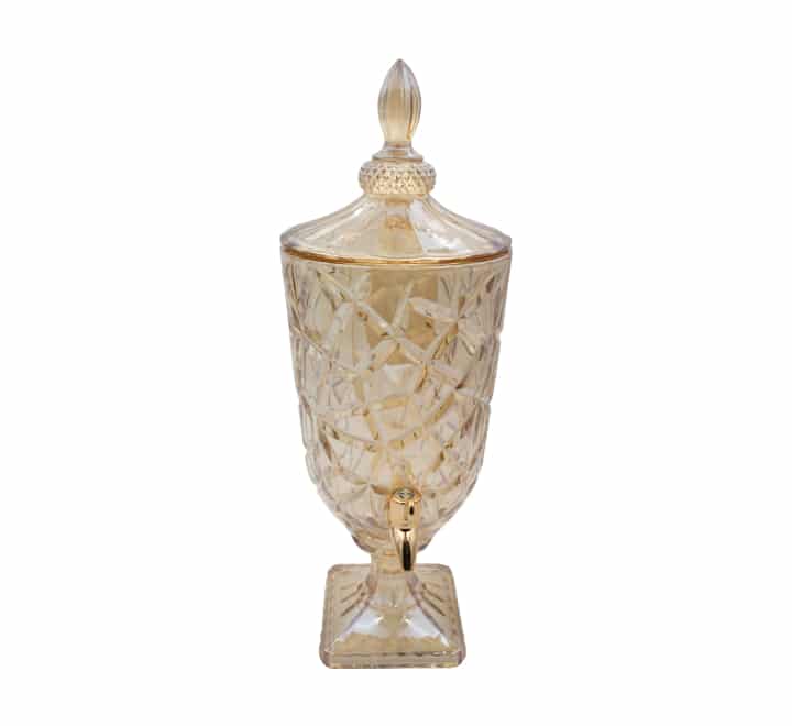 Glass Beverage Dispenser Gold