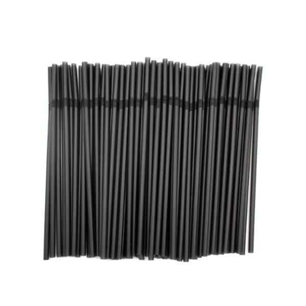 Black Plastic Straws 100pcs