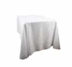 Rectangular Table Cloth Flower Pattern White 3m