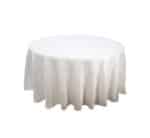 Round Table Cloth Flower Pattern White