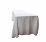Rectangular Table Cloth Rose Pattern White 3m