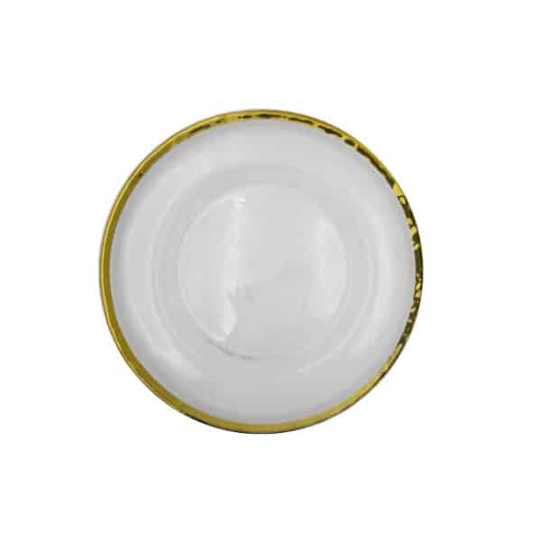 Gold Rimmed Clear Glass Underplate