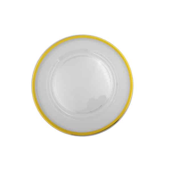 Gold Rim Clear Plastic Underplate