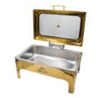Rectangular Chafing Dish Top Window Gold