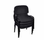 Stackable Banquet Chair Black Fabric