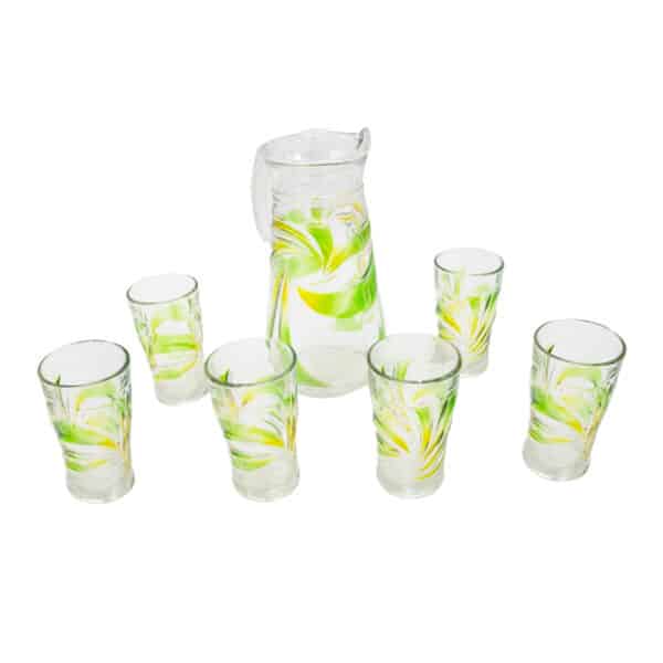 Glass Cup and Jug Set 7pc