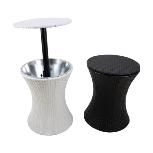 Rattan Ice Bucket Table