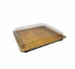 Disposable Serving Platter Gold with Clear Lid