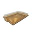 Disposable Serving Platter Gold with Clear Lid