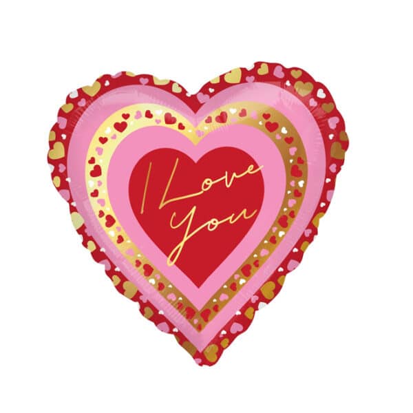 I love You Pretty Hearts Balloon 18"