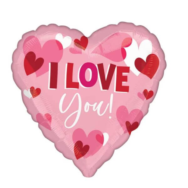 I Love You Playful Hearts Jumbo Balloon 28"
