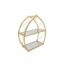 2 Layer Display Stand Gold with Mirrors
