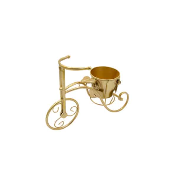 Bicycle Gold Flower Pot