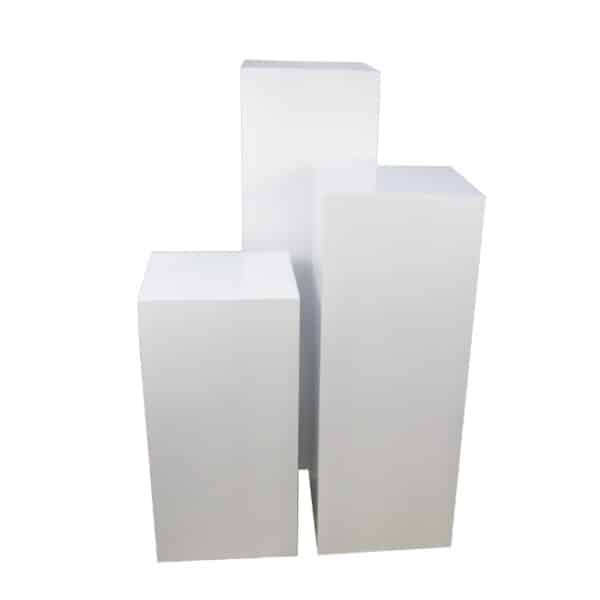 Square White Plinths