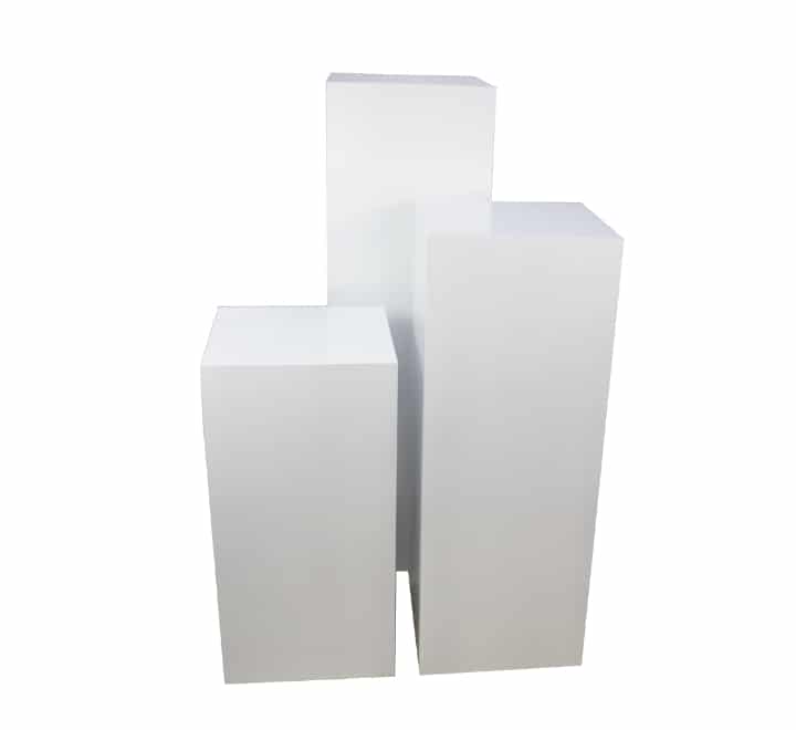 Square White Plinths