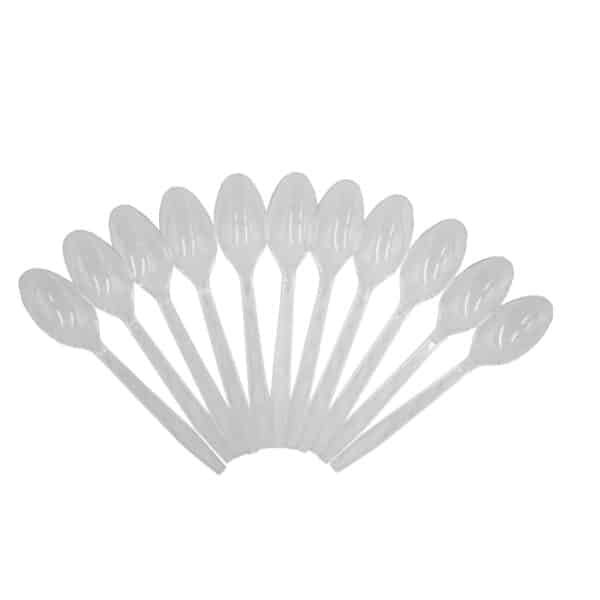 Clear Plastic Teaspoon 25s