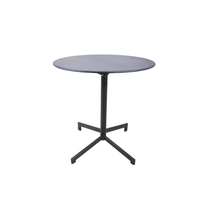 Round Steel Cafe Table Black 70cm