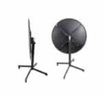 Round Steel Cafe Table Black 70cm