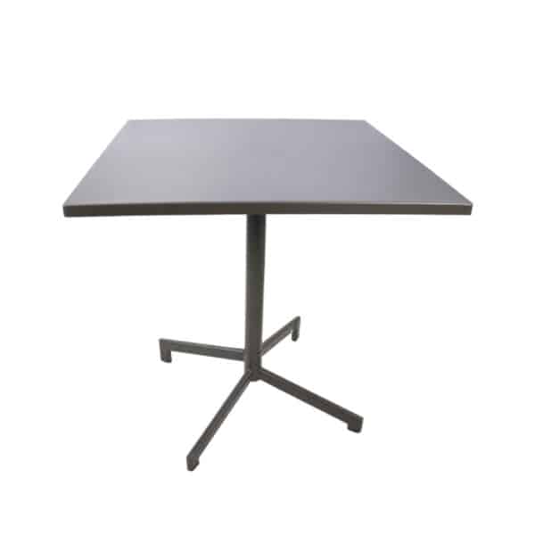 Square Steel Cafe Table Brown 70cm