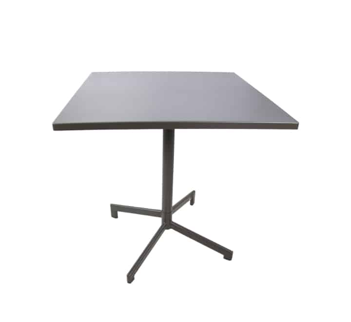Square Steel Cafe Table Brown 70cm