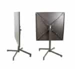 Square Steel Cafe Table Brown 70cm