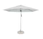 Aluminium Hexagon Umbrella White with Base 3m
