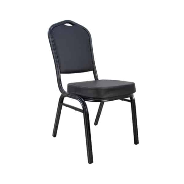 PU Leather Banquet Chair Black