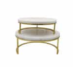 2 Tier Marble Cake Stand