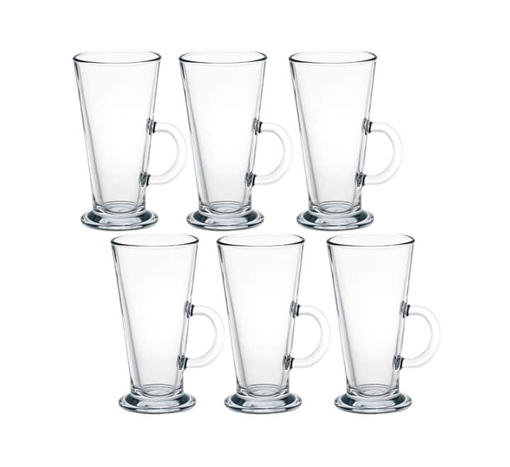 Latte Glass Mug 6pc
