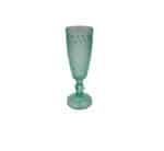 Pattern Champagne Glass Green 6pc