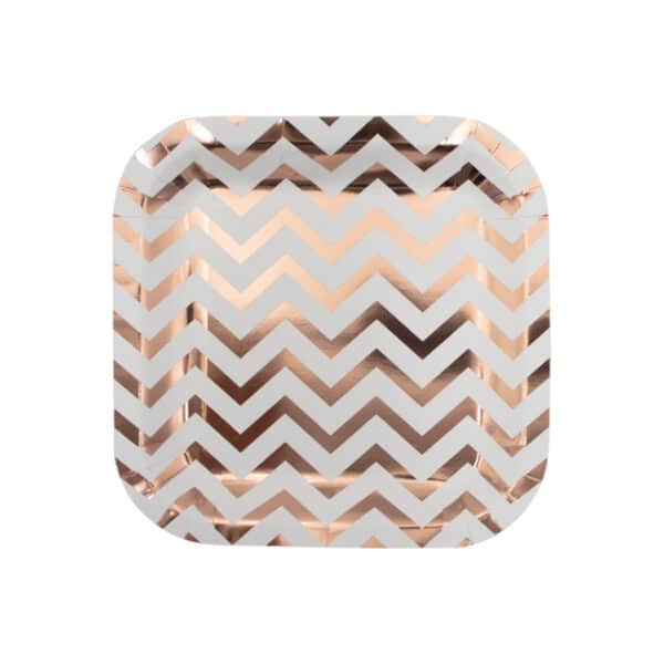 Rose Gold Paper Plates 10s