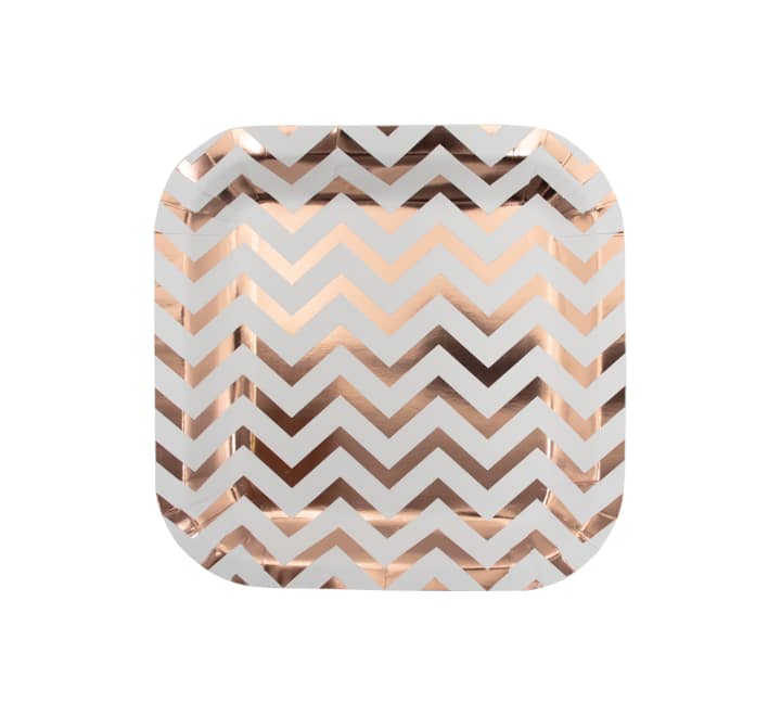 Rose Gold Paper Plates 10s