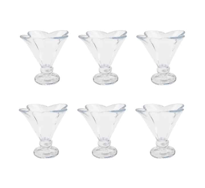 6pc Ice Cream Glass Bowl Set