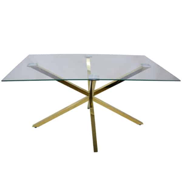 Glass Table Gold Legs