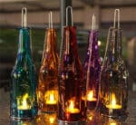 Glass Bottle Candle holder