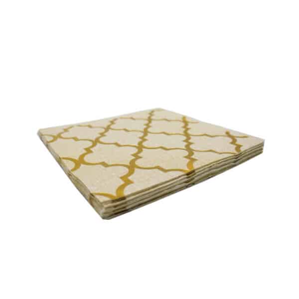 Serviettes Gold Diamond Pattern