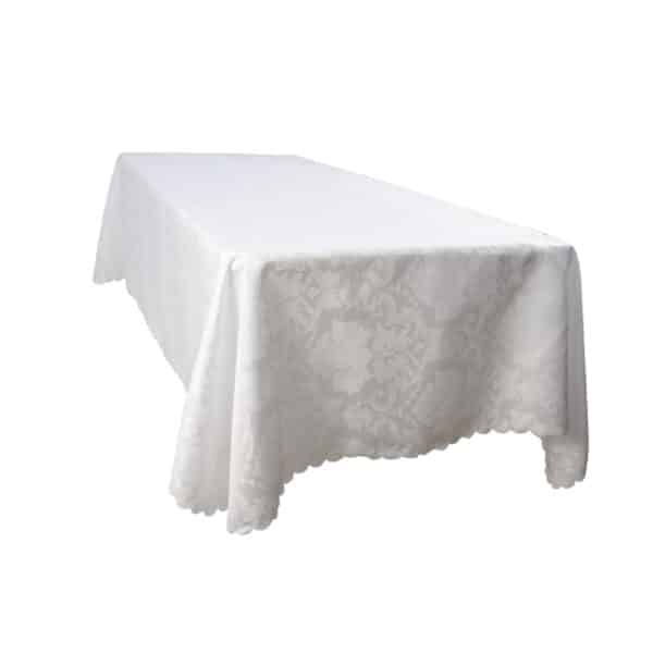White Rect Table Cloth 250x160cm
