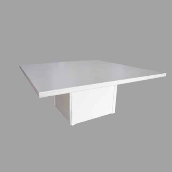 White Square Wooden Table 1.8m